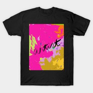 ARTIST: painted in pink, purple, green, orange, gold, lavender T-Shirt